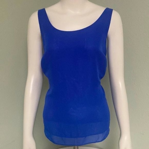 Old Navy Tops - Old Navy Sexy & Sheer Dressy Royal Blue Hi-Lo Tank Top Size SP
